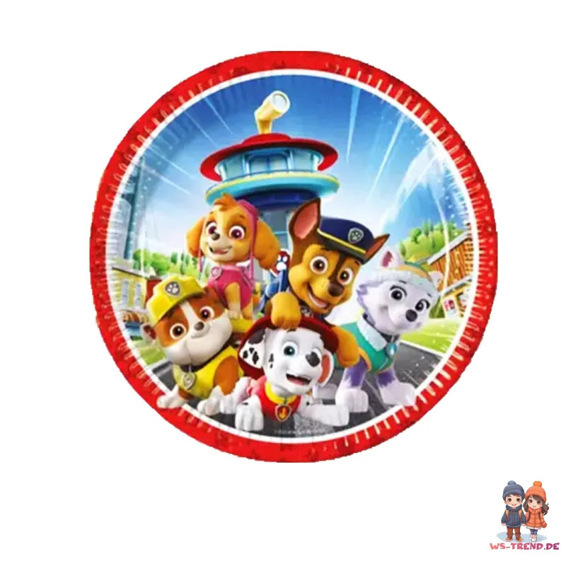 Paw Patrol Partyset Deko Set 36tlg. - WS-Trend.de Chase Geburtstag 36tlg.Geschirr Kindergeburtstag