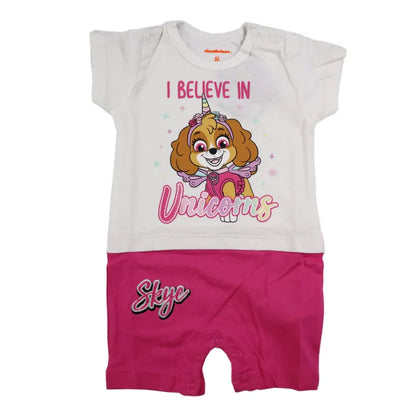 Paw Patrol Mädchen Baby Kurzarm Body Strampler - WS-Trend.de Schlafanzug Gr. 62 bis 92 Skye