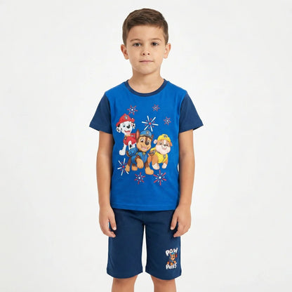 Paw Patrol Chase Rubble Marshall Sommerset Shorts plus T-Shirt - WS-Trend.de 98-128 Blau