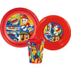 Paw Patrol Chase Marshall Kinder Geschirr-Set 3 teilig Becher Teller Schüssel