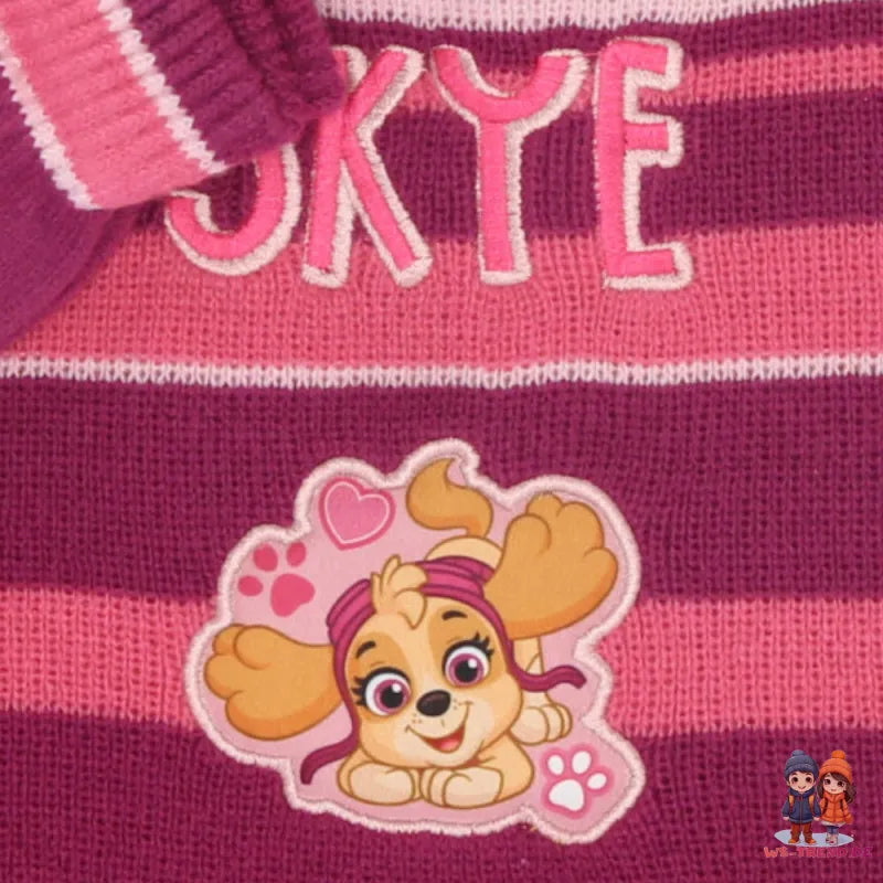 Paw Patrol Skye Kinder Wintermütze plus Handschuhe - WS-Trend.de 52 54 Rosa Blau