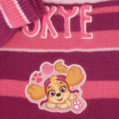 Paw Patrol Skye Kinder Wintermütze plus Handschuhe - WS-Trend.de 52 54 Rosa Blau