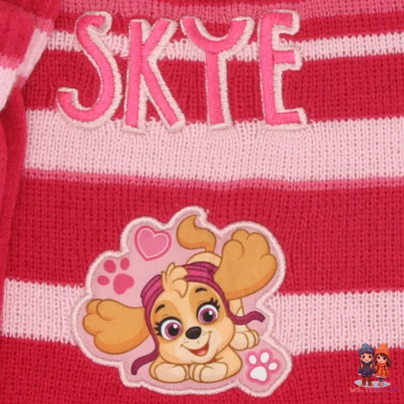Paw Patrol Skye Kinder Wintermütze plus Handschuhe - WS-Trend.de 52 54 Rosa Blau