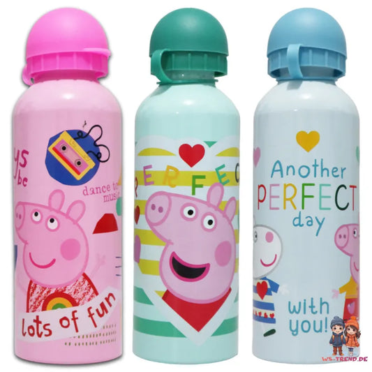 Peppa Wutz Kinder Aluminium Trinkflasche Wasserflasche Flasche 500 ml - WS-Trend.de