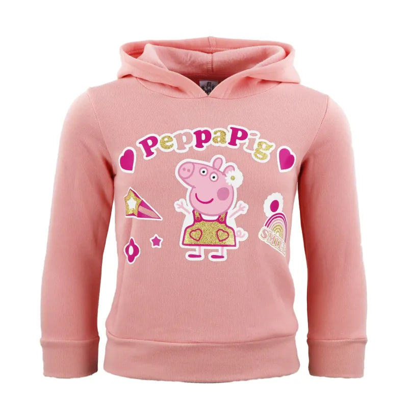 Peppa Pig Wutz Kinder Kapuzenpullover Pulli - WS-Trend.de 98 - 116 Mädchen in Rosa Lila