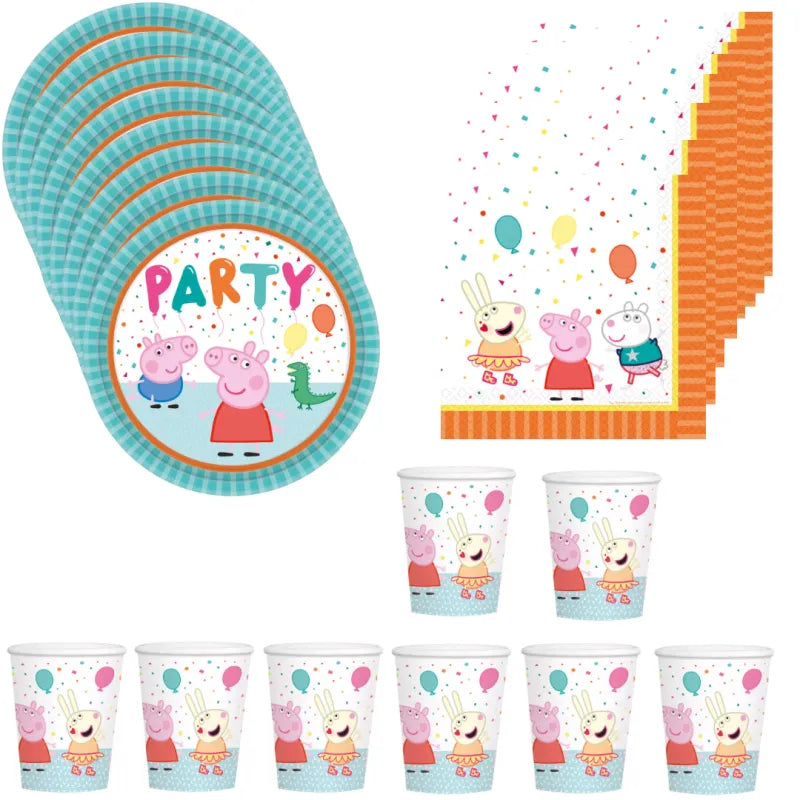 Peppa Wutz Partyset Deko Set 36tlg. - WS-Trend.de Pig Geburtstag 36tlg.Geschirr