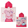 Peppa Wutz Kinder Mädchen Mikrofaser Badeponcho