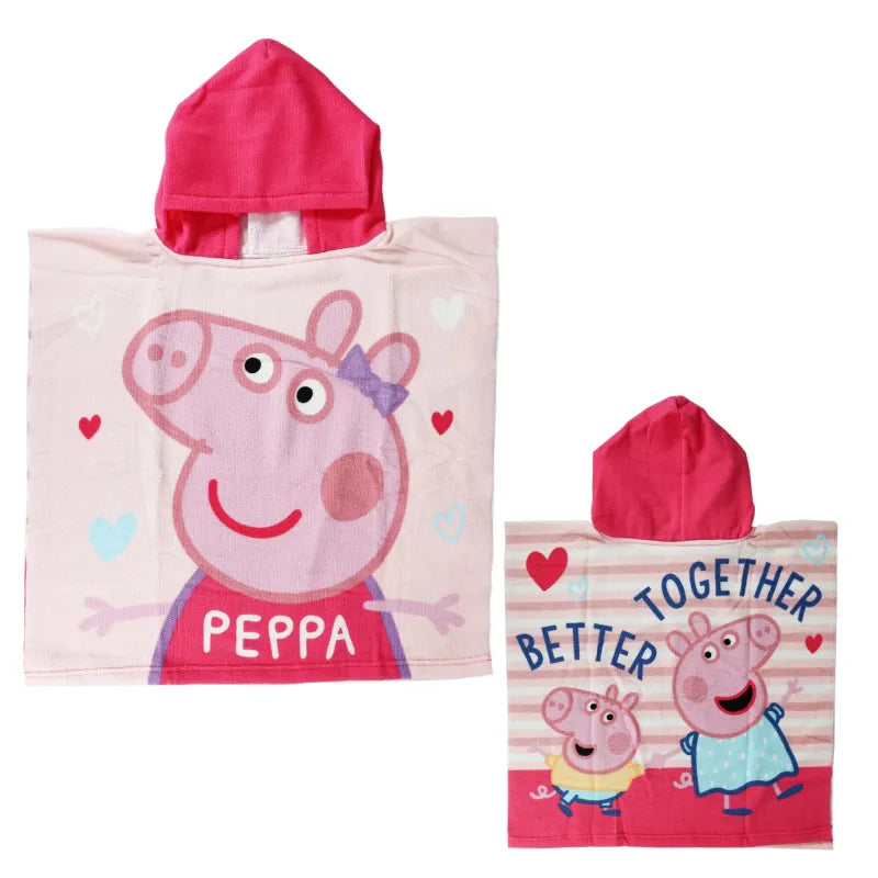 Peppa Wutz Kinder Mädchen Mikrofaser Badeponcho - WS-Trend.de Pig Poncho 55x55 cm