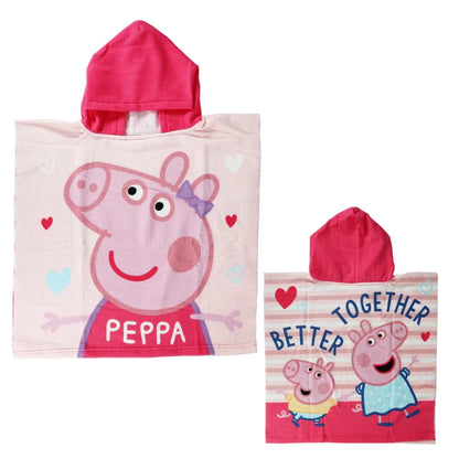 Peppa Wutz Kinder Mädchen Mikrofaser Badeponcho - WS-Trend.de Pig Poncho 55x55 cm