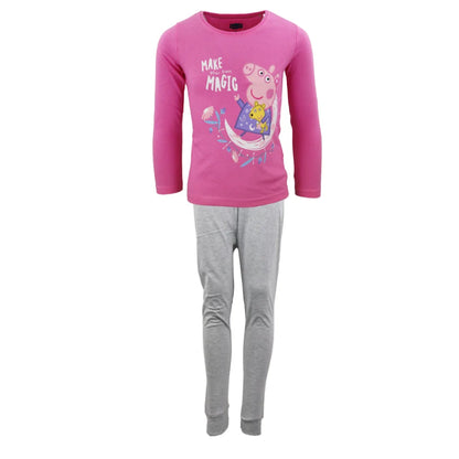 Peppa Pig Kinder Schlafanzug Pyjama lang - WS-Trend.de Wutz 92 -116 Mädchen Baumwolle