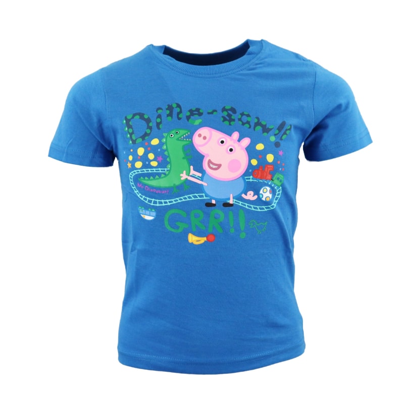 Peppa Wutz George Saurier Kinder T-Shirt - WS-Trend.de PEPPA Pig für Jungen 92-116 Blau Gelb
