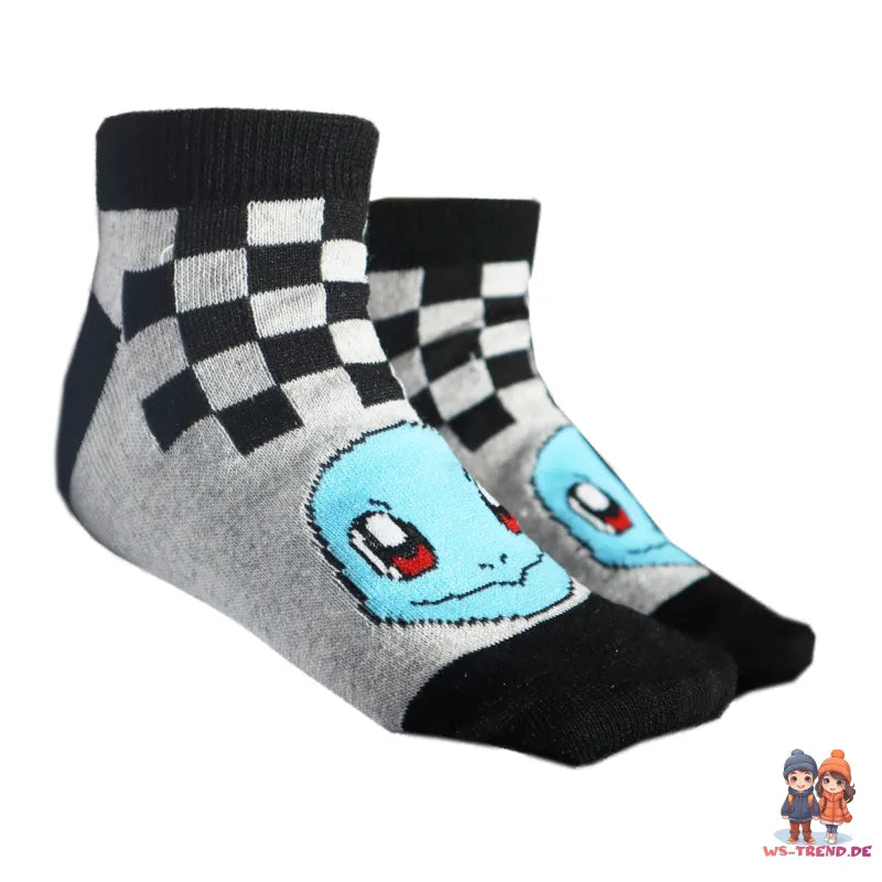 Pokemon Pikachu Evoli Shiggy Kinder Jungen kurze Socken 3er Pack Gr. 23 bis 34 - WS-Trend.de
