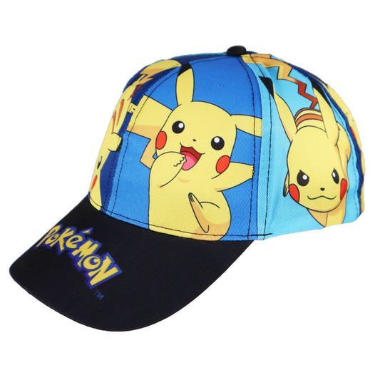Pokemon Pikachu Kinder Basecap Baseball Kappe Mütze allover Print
