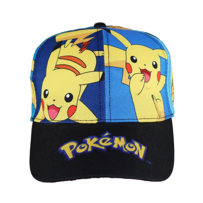 Pokemon Pikachu Kinder Basecap Baseball Kappe Mütze allover Print - WS-Trend.de 54-56