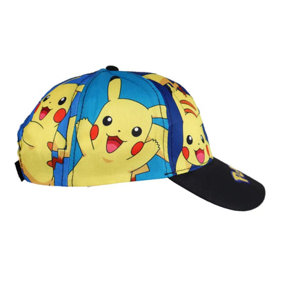 Pokemon Pikachu Kinder Basecap Baseball Kappe Mütze allover Print - WS-Trend.de 54-56