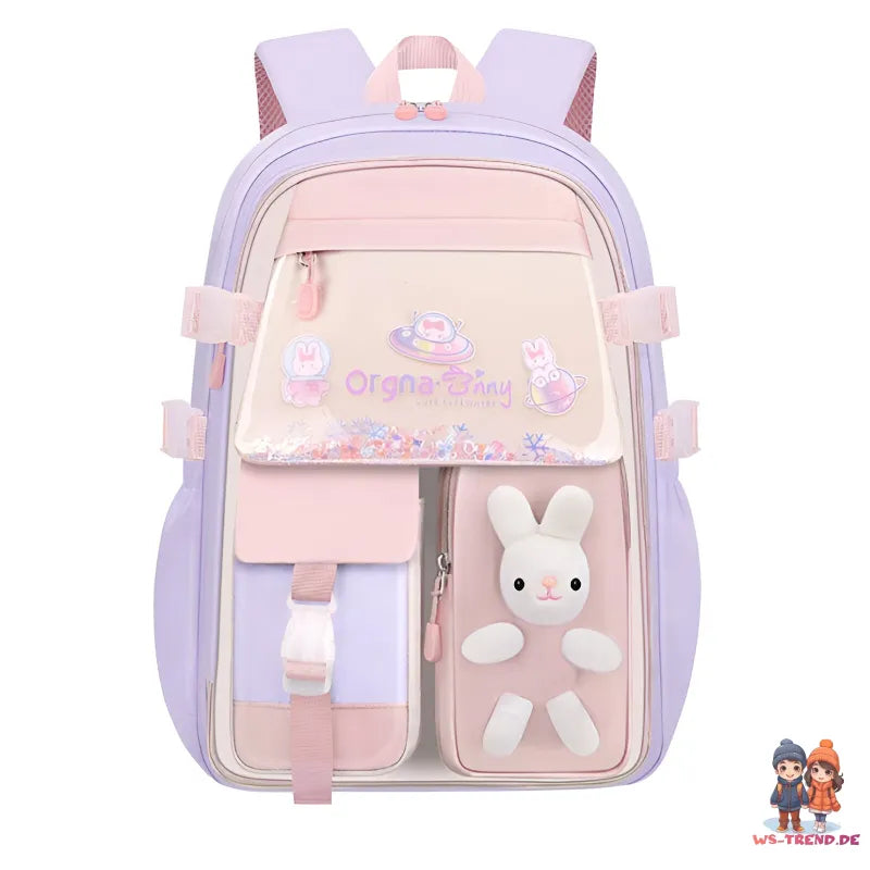 Häschen Hase Mädchen Rucksack Backpack Tasche Schultasche 45 x 32 17 cm - WS-Trend.de