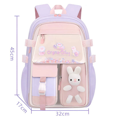 Häschen Hase Mädchen Rucksack Backpack Tasche Schultasche 45 x 32 17 cm - WS-Trend.de