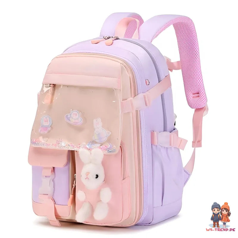 Häschen Hase Mädchen Rucksack Backpack Tasche Schultasche 45 x 32 17 cm - WS-Trend.de