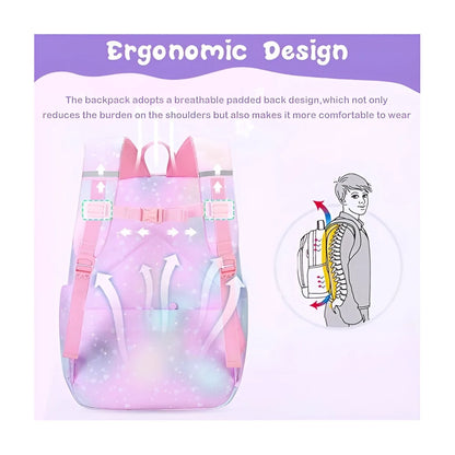 Regenbogen Rainbow Mädchen Rucksack Backpack Tasche Schultasche Lila - WS-Trend.de