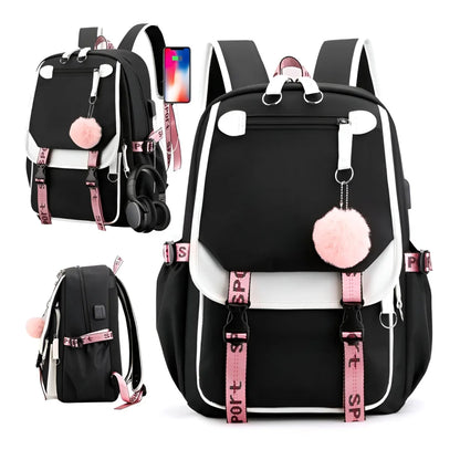 Puschel Mädchen Rucksack Backpack Tasche Schultasche 46 x 29 16 cm - WS-Trend.de