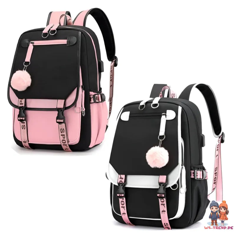 Puschel Mädchen Rucksack Backpack Tasche Schultasche 46 x 29 16 cm - WS-Trend.de