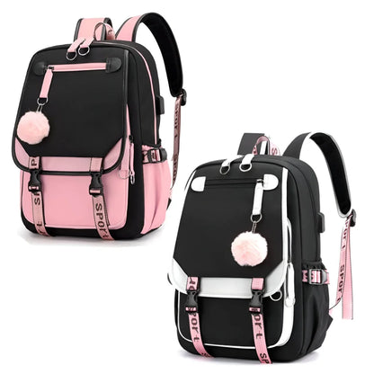 Puschel Mädchen Rucksack Backpack Tasche Schultasche 46 x 29 16 cm - WS-Trend.de