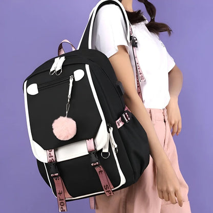 Puschel Mädchen Rucksack Backpack Tasche Schultasche 46 x 29 16 cm - WS-Trend.de