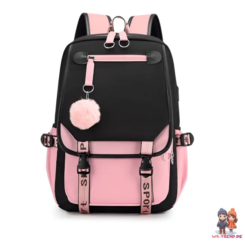 Puschel Mädchen Rucksack Backpack Tasche Schultasche 46 x 29 16 cm - WS-Trend.de