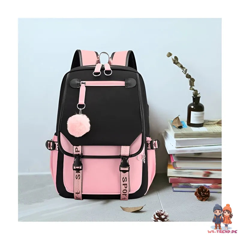 Puschel Mädchen Rucksack Backpack Tasche Schultasche 46 x 29 16 cm - WS-Trend.de