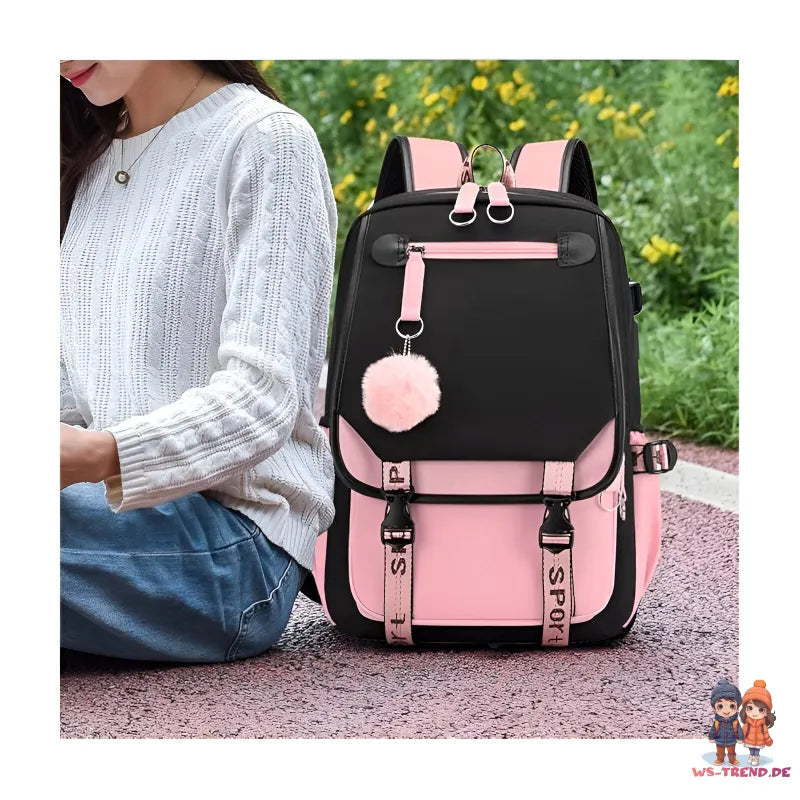 Puschel Mädchen Rucksack Backpack Tasche Schultasche 46 x 29 16 cm - WS-Trend.de