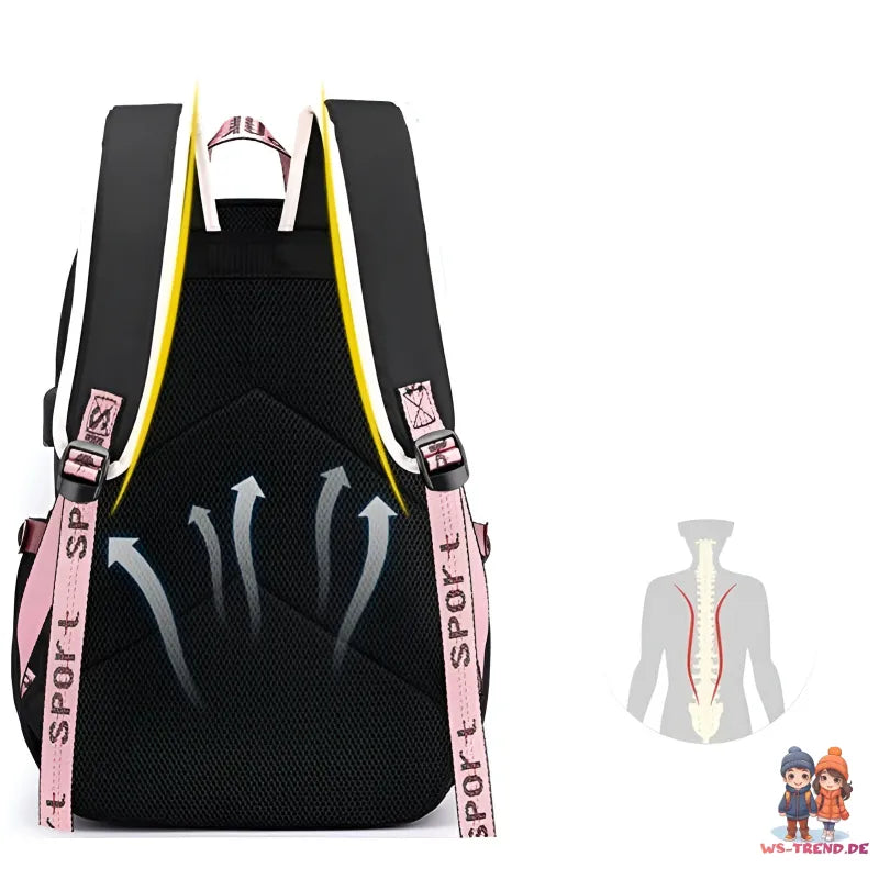 Puschel Mädchen Rucksack Backpack Tasche Schultasche 46 x 29 16 cm - WS-Trend.de