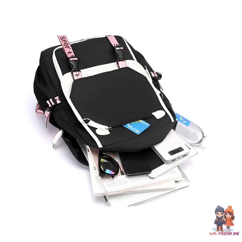 Puschel Mädchen Rucksack Backpack Tasche Schultasche 46 x 29 16 cm - WS-Trend.de