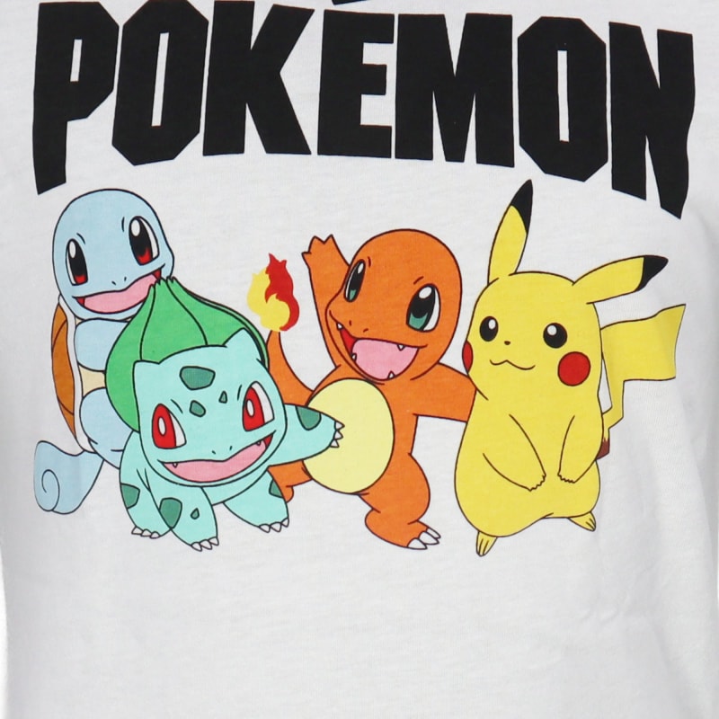 Pokémon Pikachu and Friends Kinder kurzarm T-Shirt - WS-Trend.de Kurzarm Shirt Baumwolle 110 bis 152 Weiß Schwarz