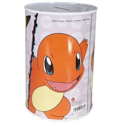 Pokemon Pikachu Evoli Glumanda XL Spardose aus Weißblech 1000 ml - WS-Trend.de