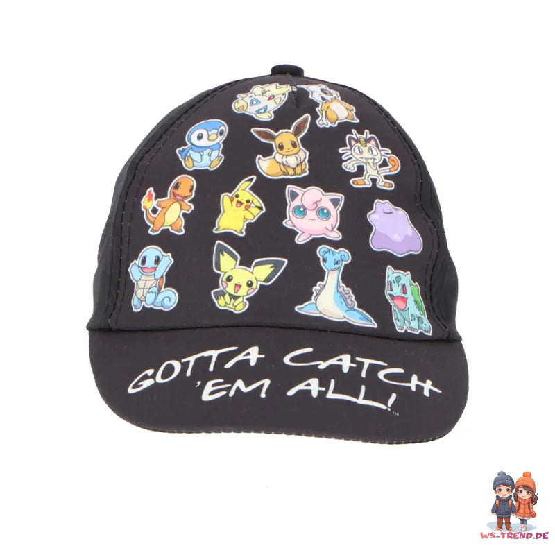 Pokemon Pikachu and Friends Jungen Kinder Basecap - WS-Trend.de Baseball Kappe Mütze Gr. 54 56