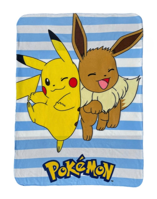 Pokemon Pikachu Kinder Fleecedecke leichte Kuscheldecke 100x140 Polar Fleece - WS-Trend.de