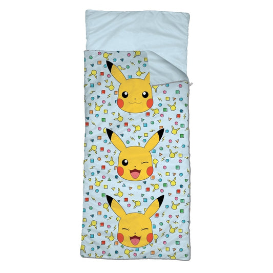 Pokemon Pikachu Kinder Fleece Schlafsack 70x165 cm Hellblau - WS-Trend.de