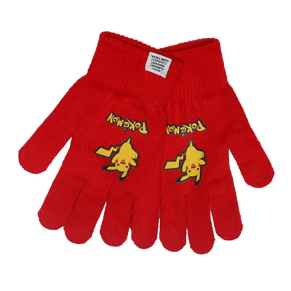 Pokemon Pikachu Jungen Herbst Wintermütze plus Handschuhe Gr. 54/56 - WS-Trend.de