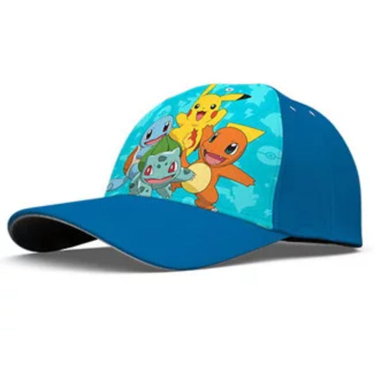 Pokemon Pikachu Bisasam Glumanda Kinder Basecap Baseball Kappe Mütze