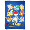Pokemon Pikachu und Freunde Kinder Fleecedecke leichte Kuscheldecke 100x140