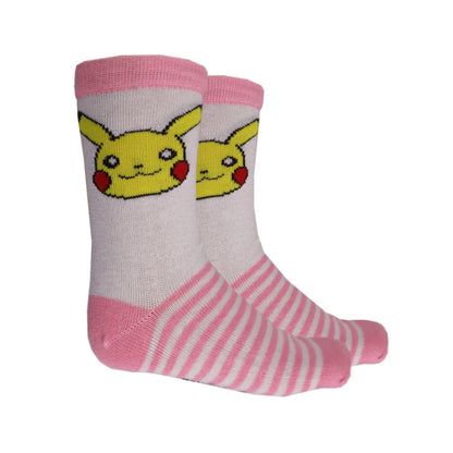 Pokemon Pikachu Socken 3-er Pack - WS-Trend.de Mädchen gestreift 3er Gr. 23 bis 34