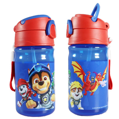 Paw Patrol Kinder Wasserflasche Trinkflasche Flasche 350 ml - WS-Trend.de Tragegriff Halm