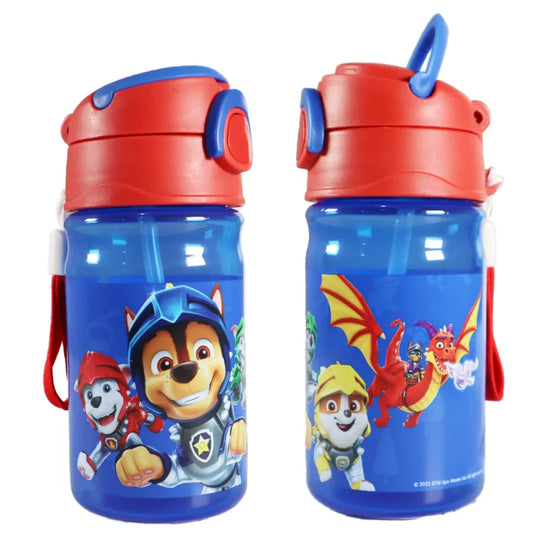 Paw Patrol Kinder Wasserflasche Trinkflasche Flasche 350 ml - WS-Trend.de Tragegriff Halm