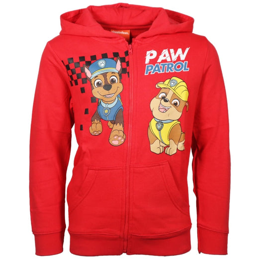 Paw Patrol Chase Kinder Hoodie Pullover - WS-Trend.de Kapuze Jungen Gr. 98-128 Rot