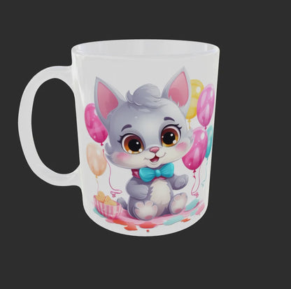 Süße Katze Kätzchen Kinder Teetasse Tasse Geschenkidee