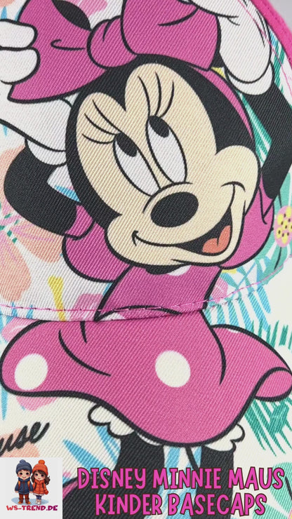 Disney Minnie Maus Kinder Mädchen Basecap Baseball Kappe Mütze