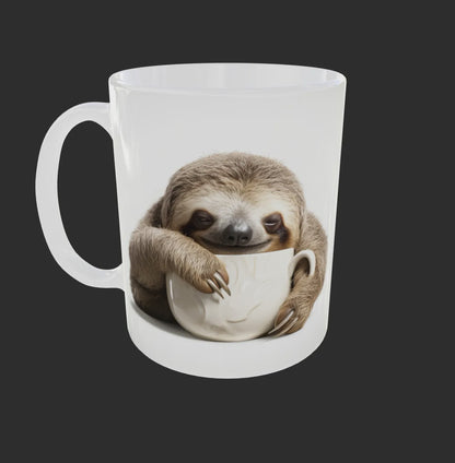 Faultier Stressfreie Kaffeetasse Teetasse Tasse Geschenkidee Geschenk 330 ml