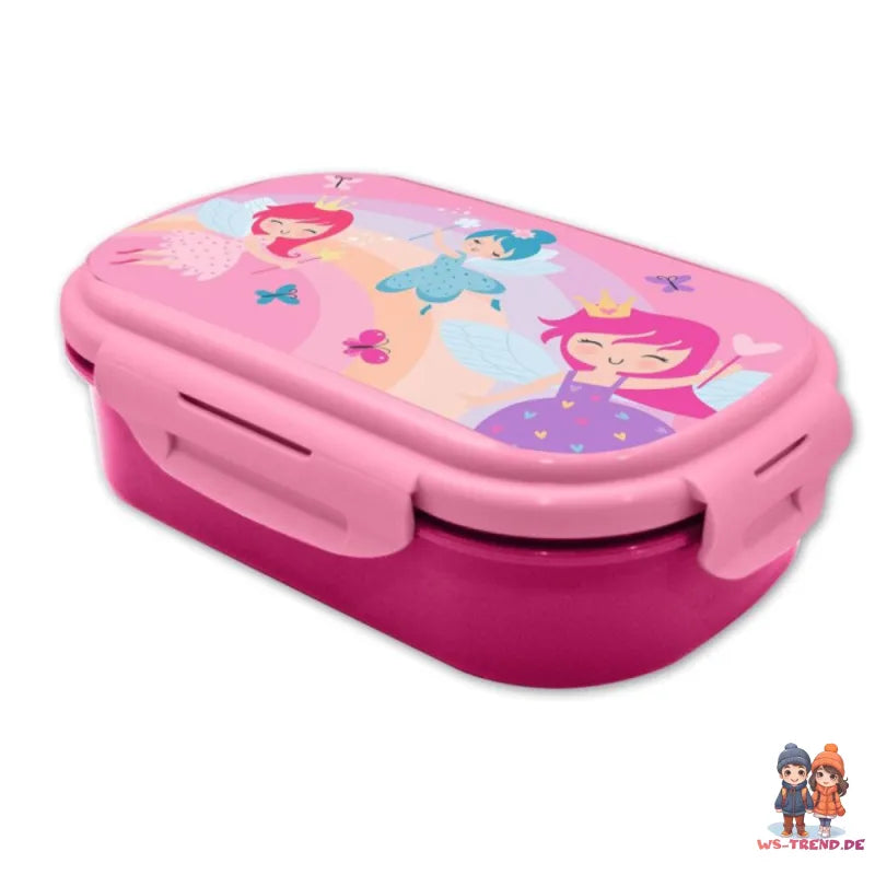 Feen Prinzessin 2tlg. Kinder Lunch Set Brotdose plus Göffel Gabel Löffel - WS-Trend.de