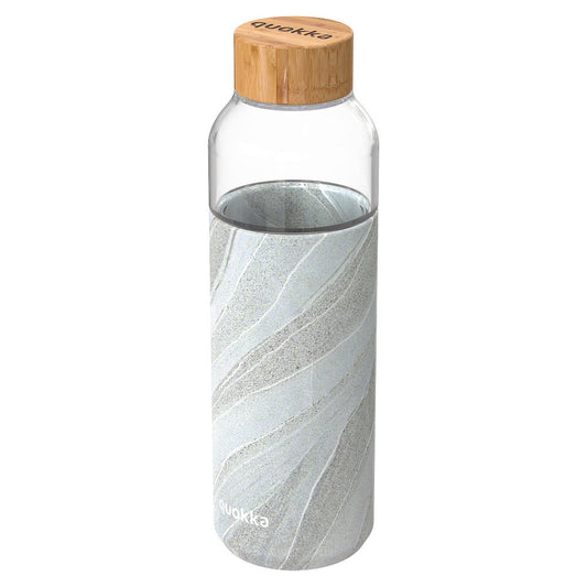 QUOKKA Flow Glasflasche Wasserflasche Trinkflasche antirutsch Cover 660 ml