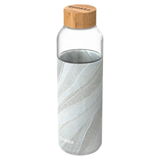 QUOKKA Flow Glasflasche Wasserflasche Trinkflasche antirutsch Cover 660 ml - WS-Trend.de